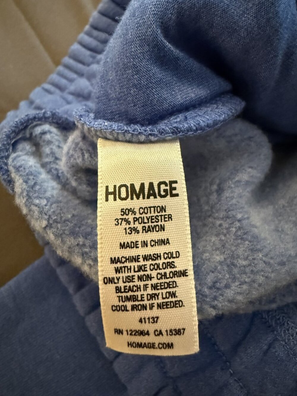 Homage Sweatpants Joggers Mens Medium Royal Blue Fleece Lounge Pants Drawstring - Picture 8 of 9